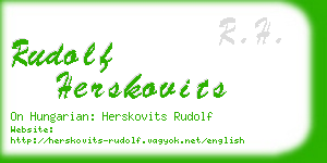 rudolf herskovits business card